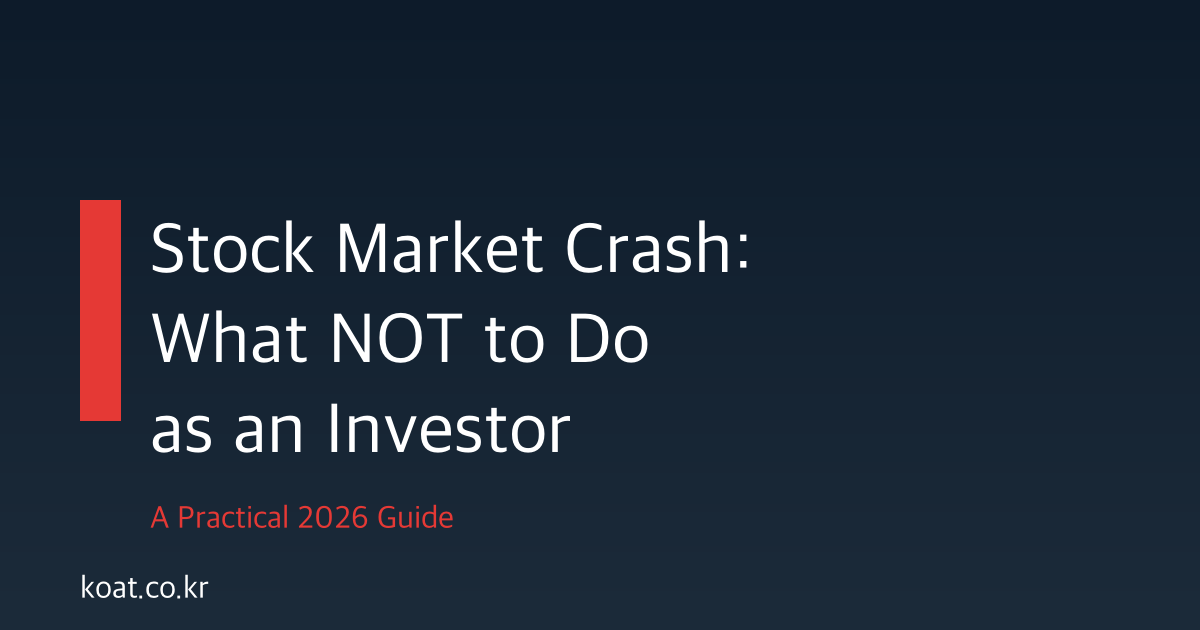 Things Individual Investors Should Never Do When the Stock Market Crashes
